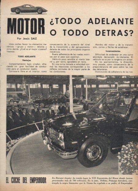 LAMINA V21408: Akihito en XIII Exposicion del Motor en Harumi, Japon