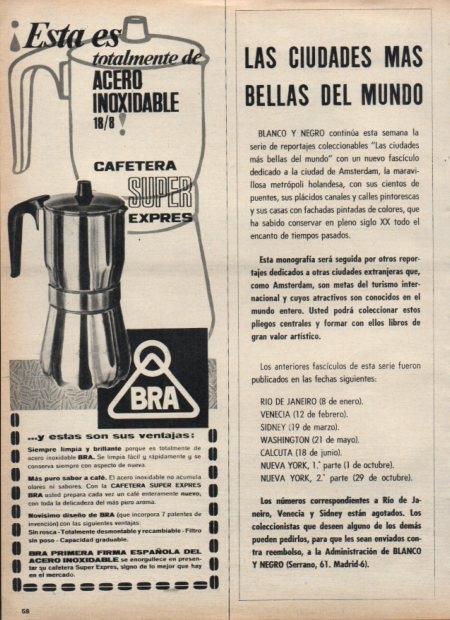 LAMINA V21398: Publicidad cafetera super express Bra