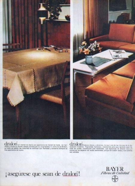 LAMINA V21387: Publicidad tejido Dralon de Bayer