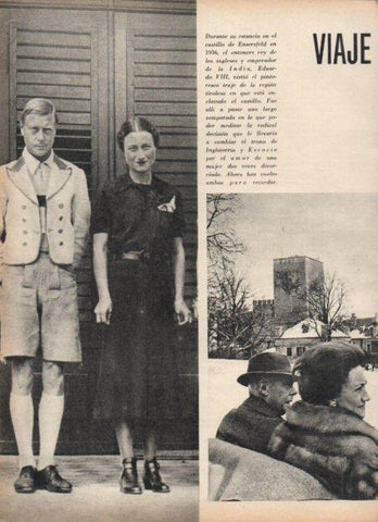 LAMINA V21438: Los duques de Windsor en el Castillo de Ensersfeld