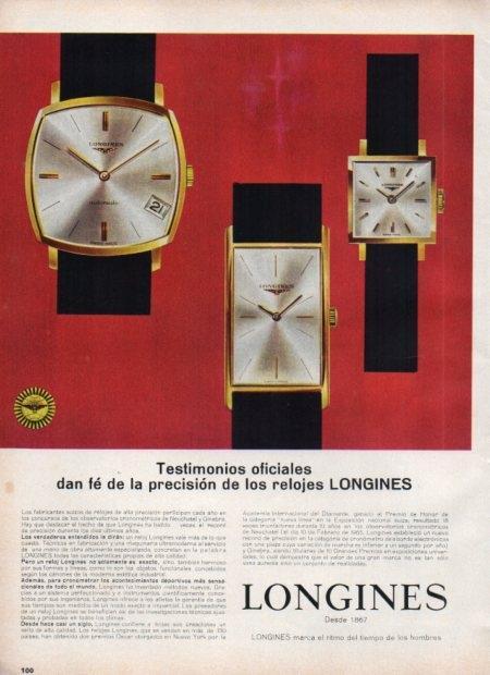LAMINA V21450: Publicidad relojes Longines
