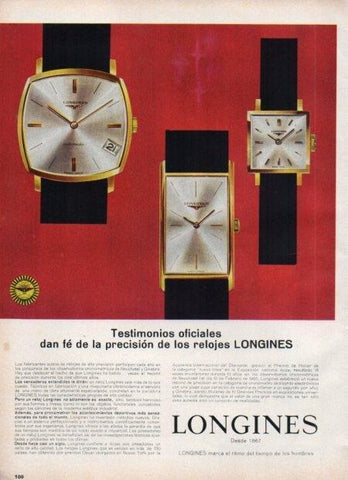 LAMINA V21450: Publicidad relojes Longines