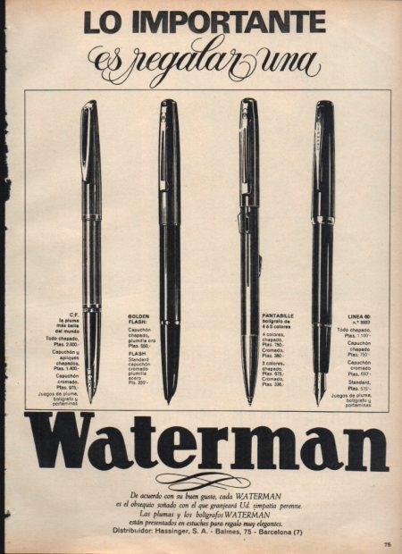 LAMINA V21419: Publicidad Waterman