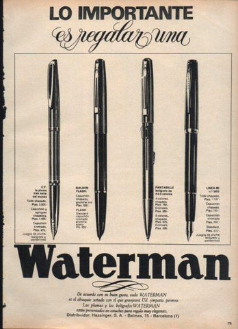 LAMINA V21419: Publicidad Waterman