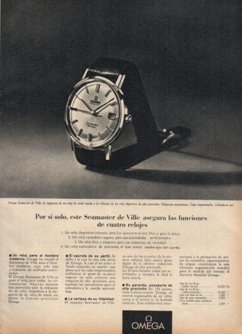 LAMINA V21426: Publicidad Omega Seamaster de Ville