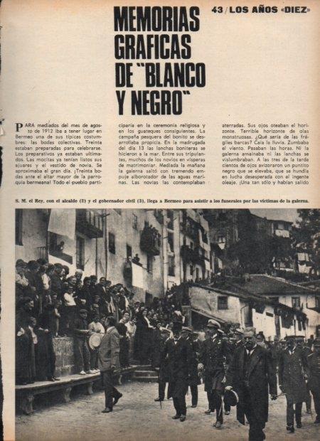 LAMINA V21417: Alfonso XIII en los funerales de las victimas de la galerna en Bermeo