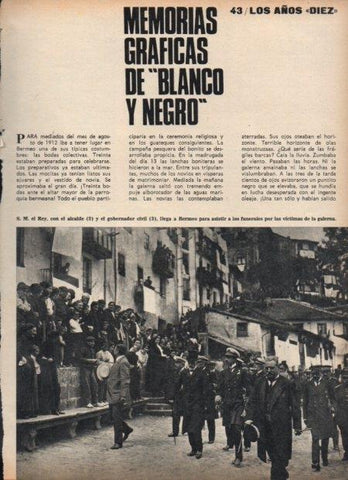 LAMINA V21417: Alfonso XIII en los funerales de las victimas de la galerna en Bermeo