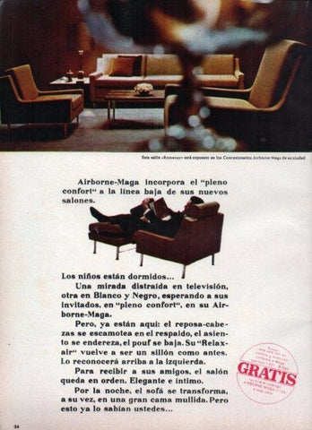 LAMINA V21626: Publicidad Airborne-Mega salon Romenay