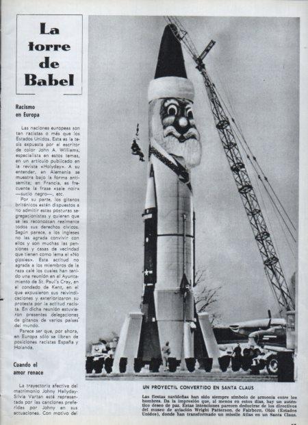 LAMINA V21633: Missile Atlas convertido en Santa Claus