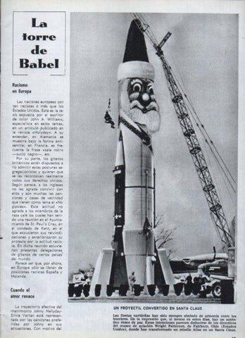LAMINA V21633: Missile Atlas convertido en Santa Claus