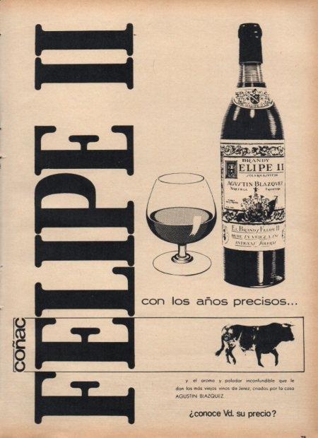 LAMINA V21608: Publicidad Felipe II coñac