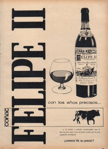LAMINA V21608: Publicidad Felipe II coñac