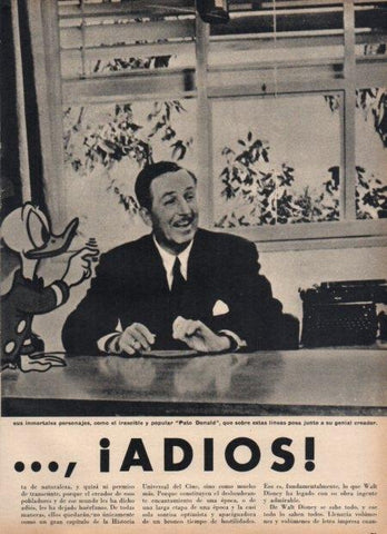 LAMINA V21609: Walt Disney y el Pato Donald