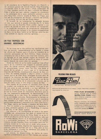 LAMINA V21602: Publicidad pulseras para relojes Fixo-Flex de Rowi