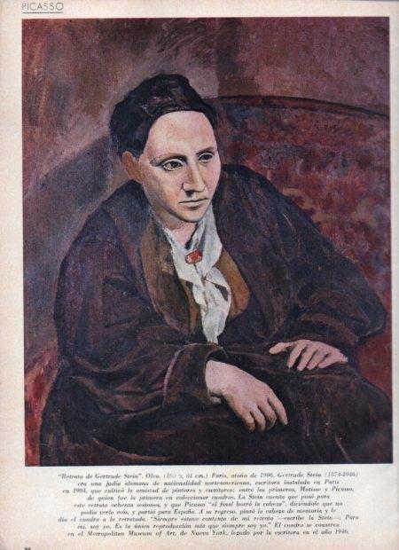 LAMINA V21639: Retrato de Gertrude Stein por Picasso
