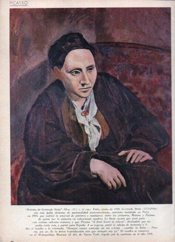 LAMINA V21639: Retrato de Gertrude Stein por Picasso