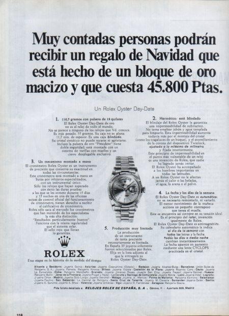 LAMINA V21664: Publicidad Rolex Oyster Day-Date