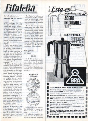 LAMINA V21665: Publicidad cafetera super express de Bra