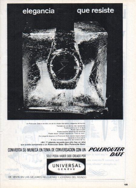 LAMINA V21667: Publicidad Polerouter Date de Universal Geneve
