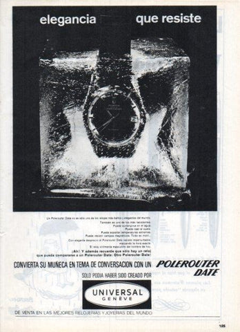 LAMINA V21667: Publicidad Polerouter Date de Universal Geneve