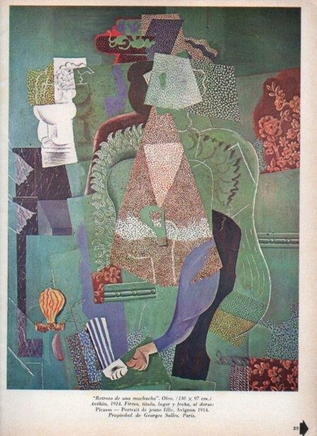 LAMINA V21641: Retrato dde una muchacha por Picasso