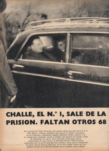 LAMINA V21651: Mauricio Challe saliendo de la prision de Tulle en Francia