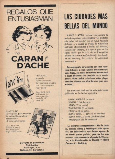LAMINA V21652: Publicidad Caran D'Ache prismalo y plastiline