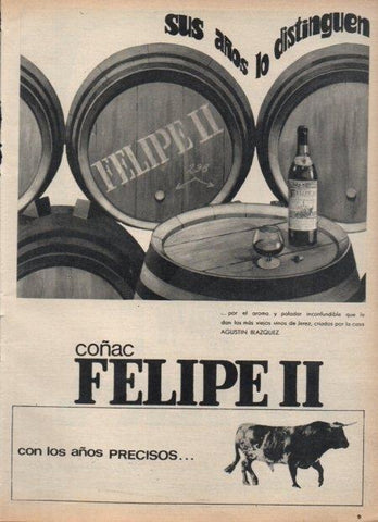 LAMINA V21381: Publicidad coñac Felipe II
