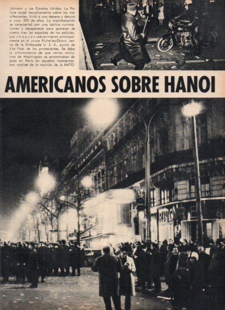 LAMINA V21601: Manifestacion contra los bombardeos americanos en Hanoi, Paris