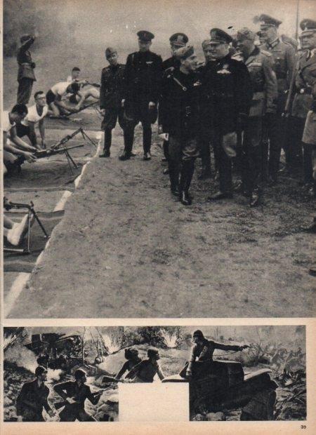 LAMINA V21599: Zanardo y Mussolini en un centro de adiestramiento