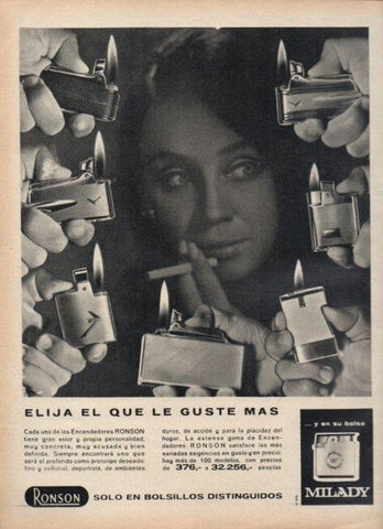 LAMINA V21553: Publicidad Ronson encendedores