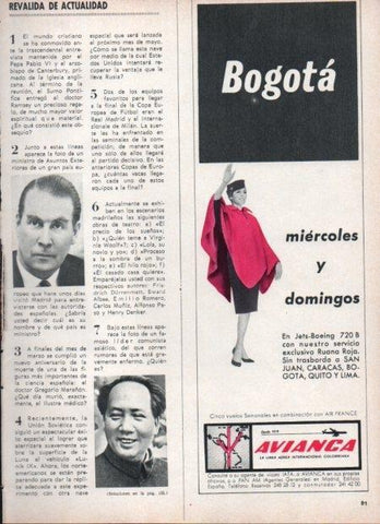 LAMINA V21557: Publicidad Avianca Bogota