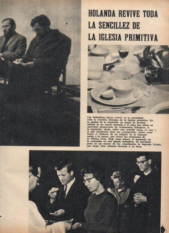 LAMINA V21555: Holandeses en un momento de la comunion