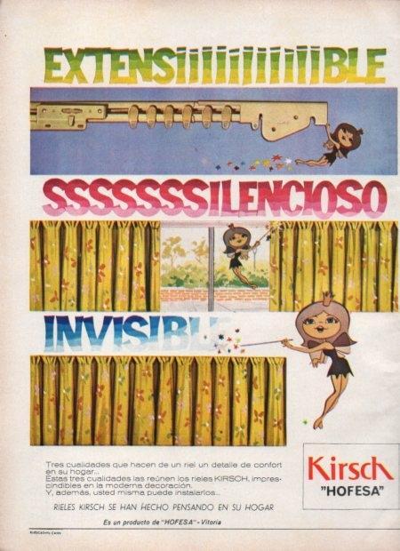 LAMINA V21532: Publicidad Kirsch Hofesa rieles