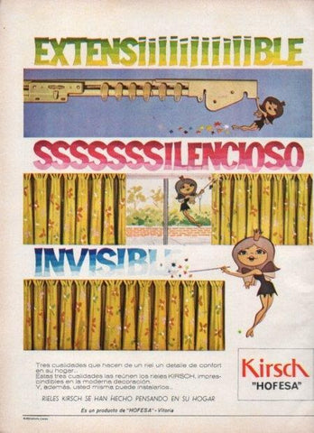 LAMINA V21532: Publicidad Kirsch Hofesa rieles