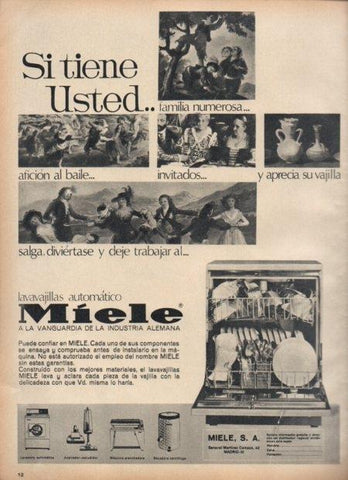 LAMINA V21543: Publicidad lavavajillas Miele