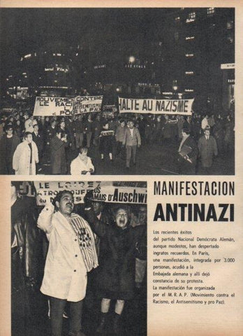 LAMINA V21562: Manifestacion antinazi en Paris