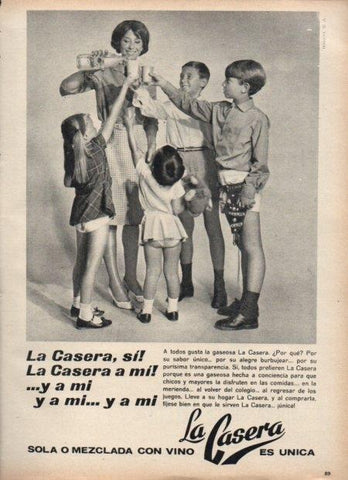 LAMINA V21565: Publicidad La Casera gaseosa