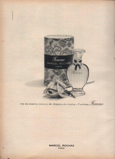LAMINA V21588: Publicidad parfum Femme de Marcel Rochas
