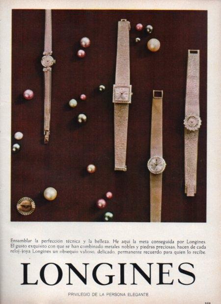 LAMINA V21572: Publicidad reloj-joya de Longines
