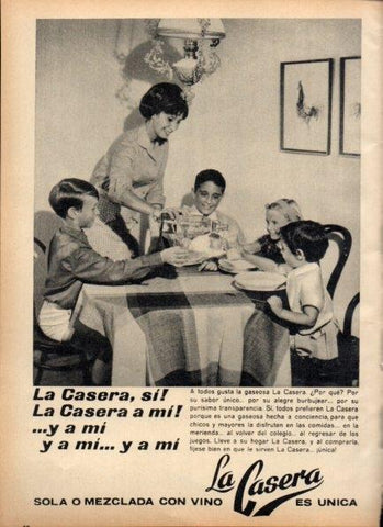 LAMINA V21184: Publicidad gaseosa La Casera