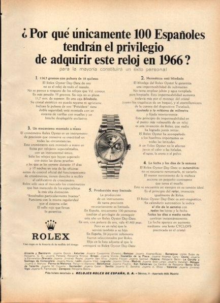 LAMINA V21187: Publicidad Rolex