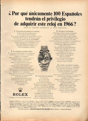 LAMINA V21187: Publicidad Rolex
