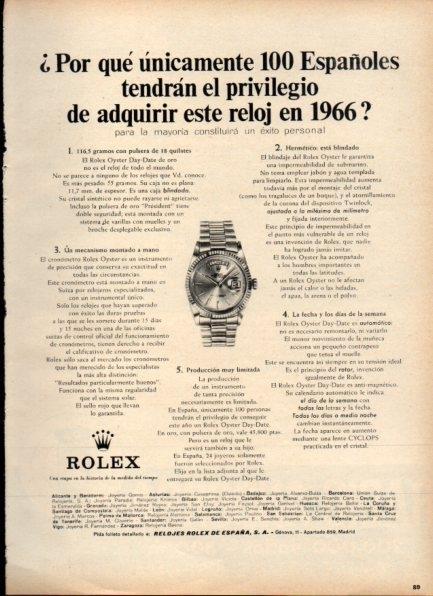 LAMINA V21161: Publicidad Rolex