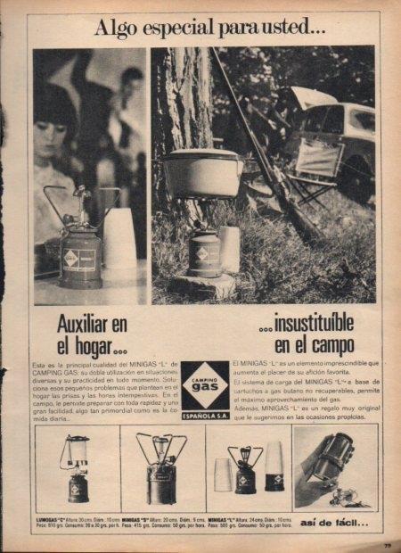 LAMINA V21162: Publicidad Camping Gas Española