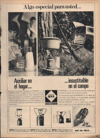 LAMINA V21162: Publicidad Camping Gas Española