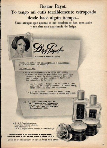 LAMINA V21163: Publicidad cremas Doctor Payot