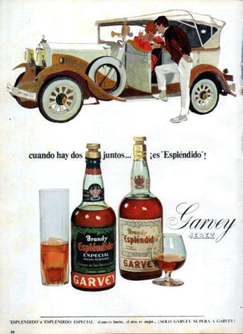LAMINA V21194: Publicidad Brandy Esplendido de Garvey