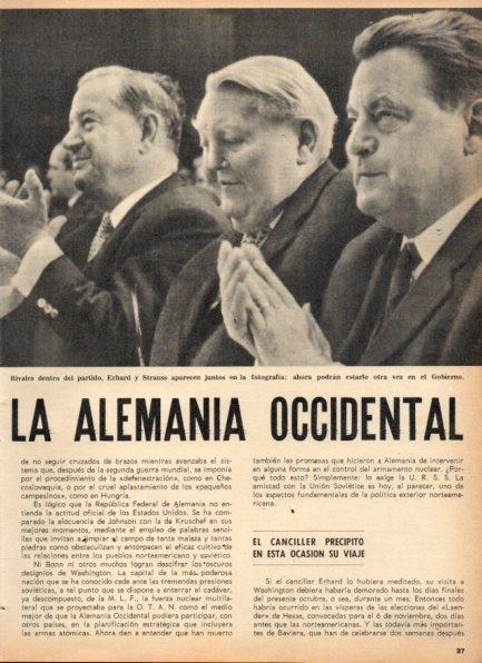 LAMINA V21196: Canciller Erhard y Strauss