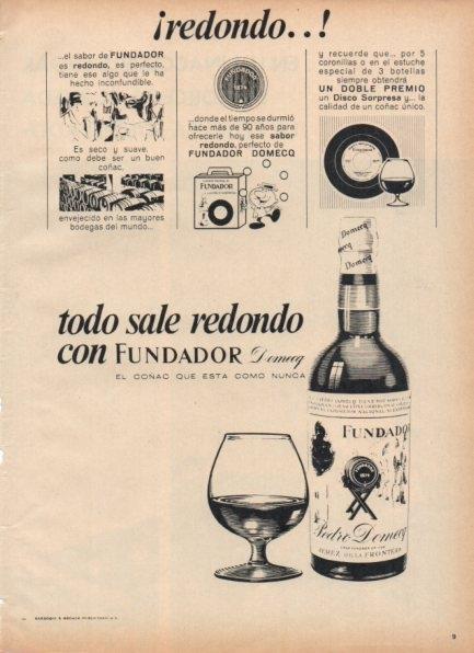 LAMINA V21226: Publicidad coñac Fundador de Pedro Domeq